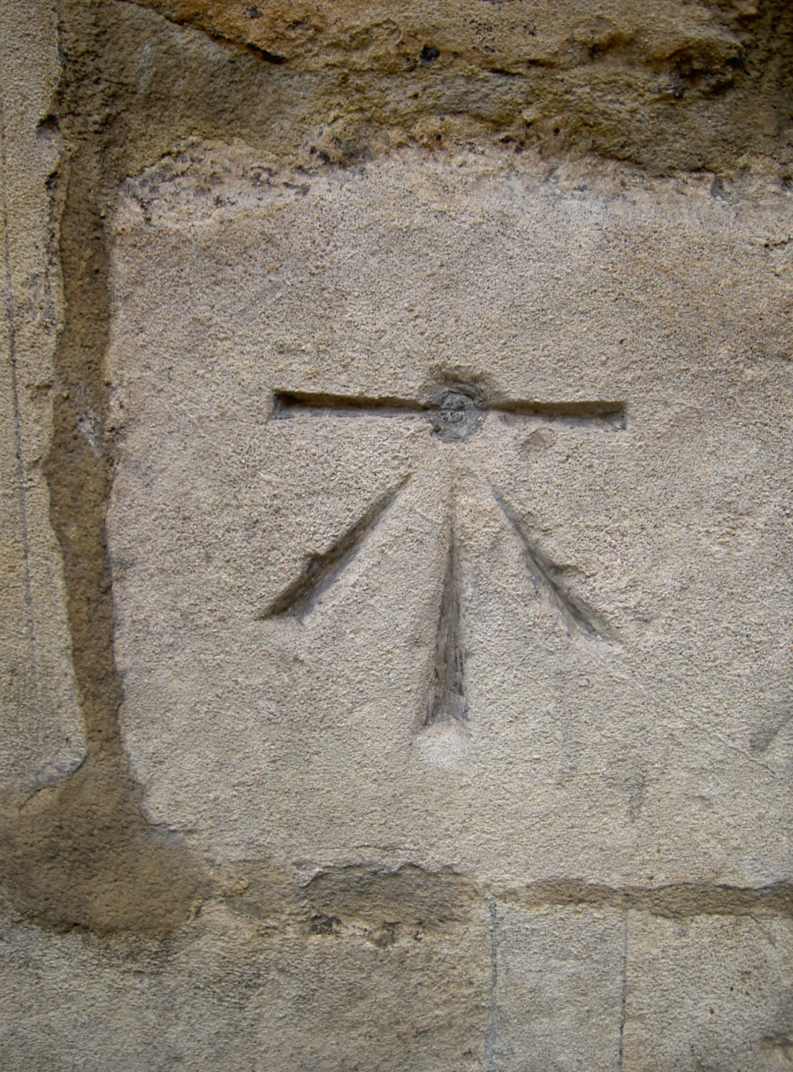 Bolt mark in the wall of St John on the Wall 
