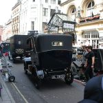 A picture from a public filming for the Doctor Who special The Giggle in Bristol, United Kingdom. This picture is